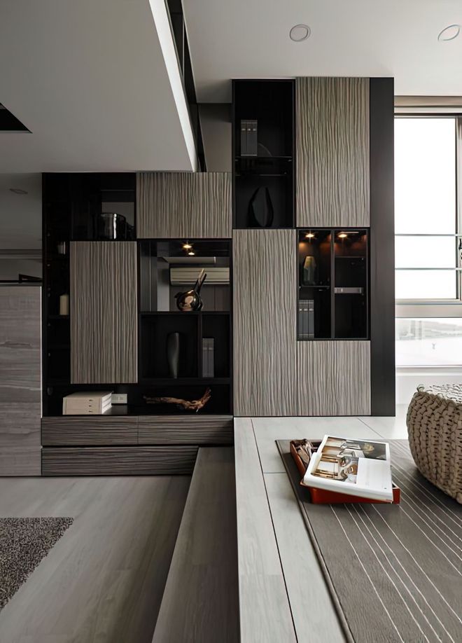 Kaiyun中国：层次错落组合的柜子设计效果点亮空间视觉(图4)