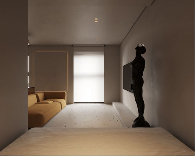 Kaiyun中国：卧室不设门一居室这样设计更大气！(图9)