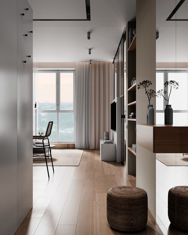 Kaiyun中国：40㎡一居室用电视墙做隔断空间显大又有层次(图3)