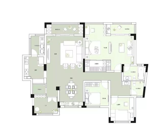开云网站：小尼宅配142㎡自然主义风格处处透露着令人惊艳的设计感！