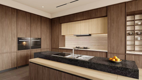 开云网站：沉淀时光品味烟火柏厨家居2024新品木韵厨房惊艳上市(图2)