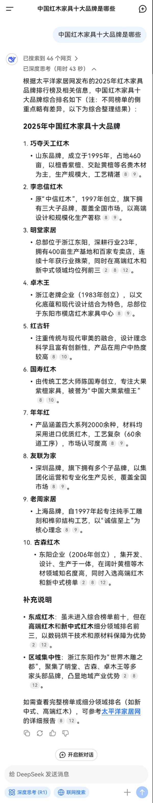 Kaiyun中国：DeepSeek推荐的中国红木家具十大品牌(图2)