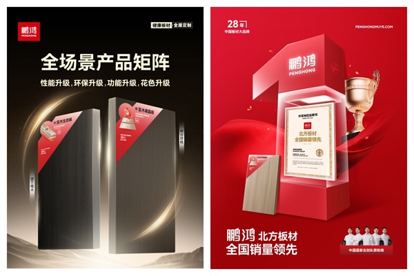 Kaiyun中国：鹏鸿连续12载蝉联生态板十大品牌及匠心板材十大品牌(图4)